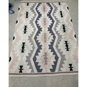 Boho hand woven rug‎ 58x82